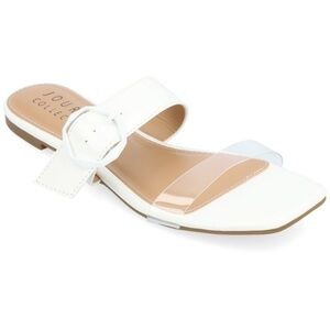 Journee Collection Womens Jeysha Tru Comfort Foam Slip On Slide Flat Sandals